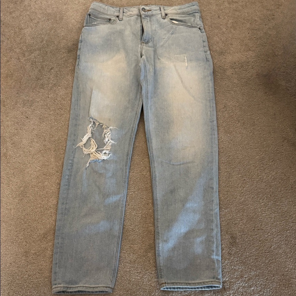 Denim ripped jeans